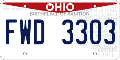 OH license plate FWD3303