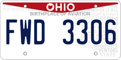 OH license plate FWD3306