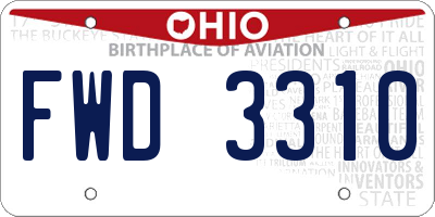 OH license plate FWD3310