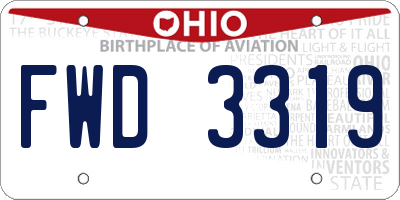 OH license plate FWD3319