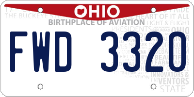 OH license plate FWD3320