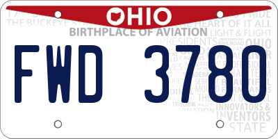 OH license plate FWD3780