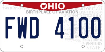 OH license plate FWD4100