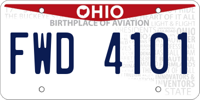 OH license plate FWD4101