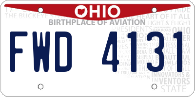 OH license plate FWD4131