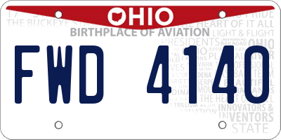 OH license plate FWD4140