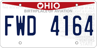 OH license plate FWD4164