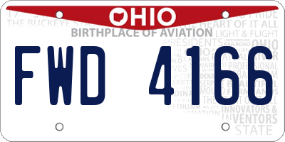 OH license plate FWD4166