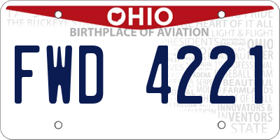 OH license plate FWD4221