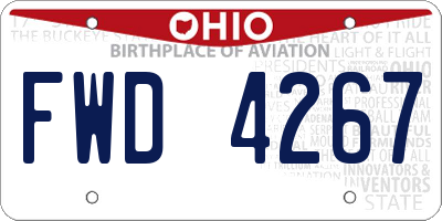 OH license plate FWD4267