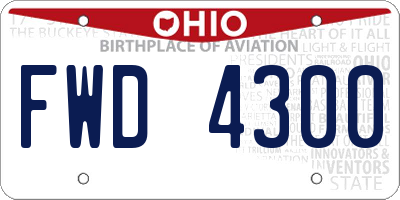 OH license plate FWD4300