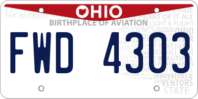 OH license plate FWD4303