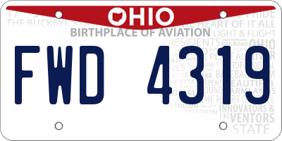 OH license plate FWD4319