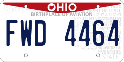 OH license plate FWD4464