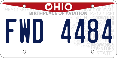 OH license plate FWD4484