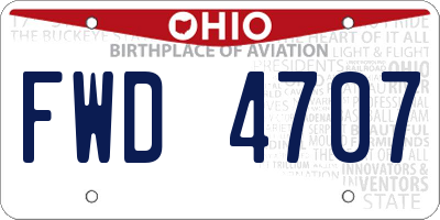 OH license plate FWD4707