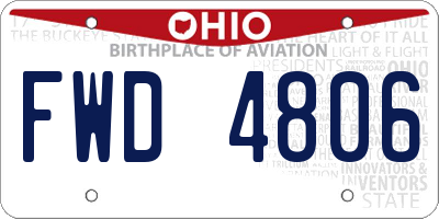 OH license plate FWD4806