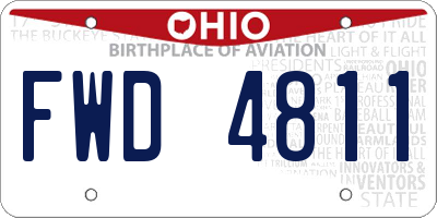 OH license plate FWD4811