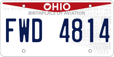 OH license plate FWD4814