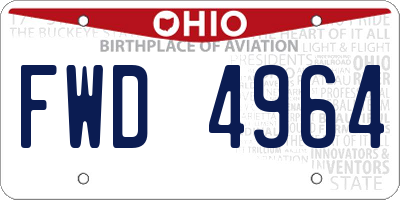 OH license plate FWD4964