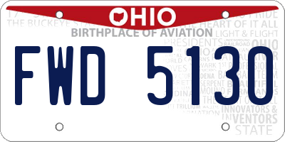 OH license plate FWD5130