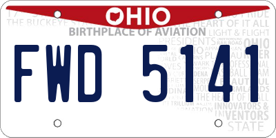 OH license plate FWD5141
