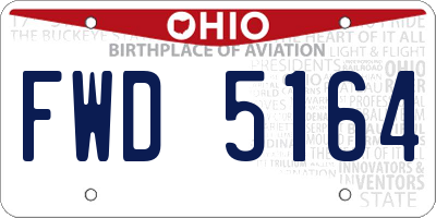 OH license plate FWD5164
