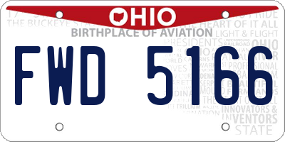 OH license plate FWD5166