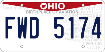OH license plate FWD5174
