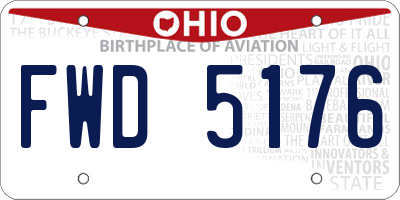 OH license plate FWD5176