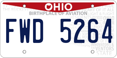 OH license plate FWD5264