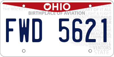 OH license plate FWD5621