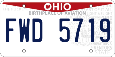 OH license plate FWD5719