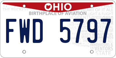 OH license plate FWD5797