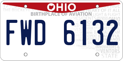 OH license plate FWD6132