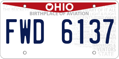 OH license plate FWD6137