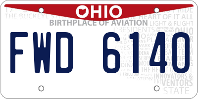 OH license plate FWD6140
