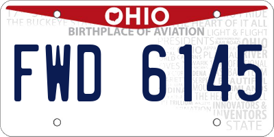 OH license plate FWD6145