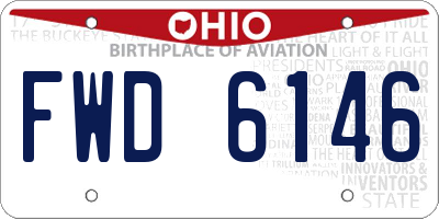 OH license plate FWD6146