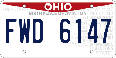 OH license plate FWD6147