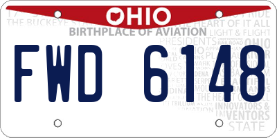 OH license plate FWD6148