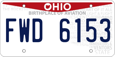 OH license plate FWD6153