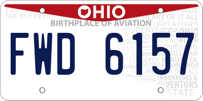 OH license plate FWD6157