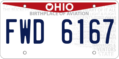 OH license plate FWD6167