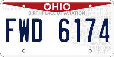 OH license plate FWD6174