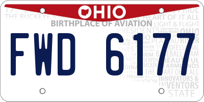 OH license plate FWD6177