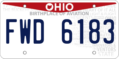 OH license plate FWD6183