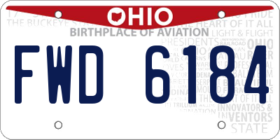 OH license plate FWD6184