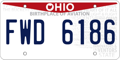 OH license plate FWD6186