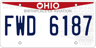 OH license plate FWD6187
